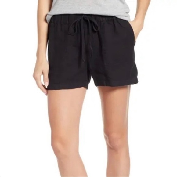 Caslon Linen Black Drawstring 2 1/2 Inch Shorts - Size Medium, NWT - Picture 1 of 14